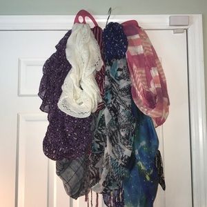 Lot of 10 Scarves +butterfly hanger